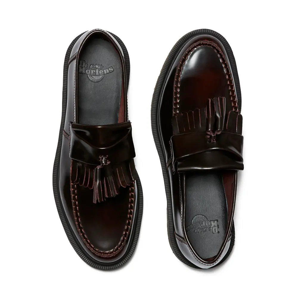 Adrian Arcadia Leather Tassel Loafers 'Cherry Red Arcadia' - Image 4