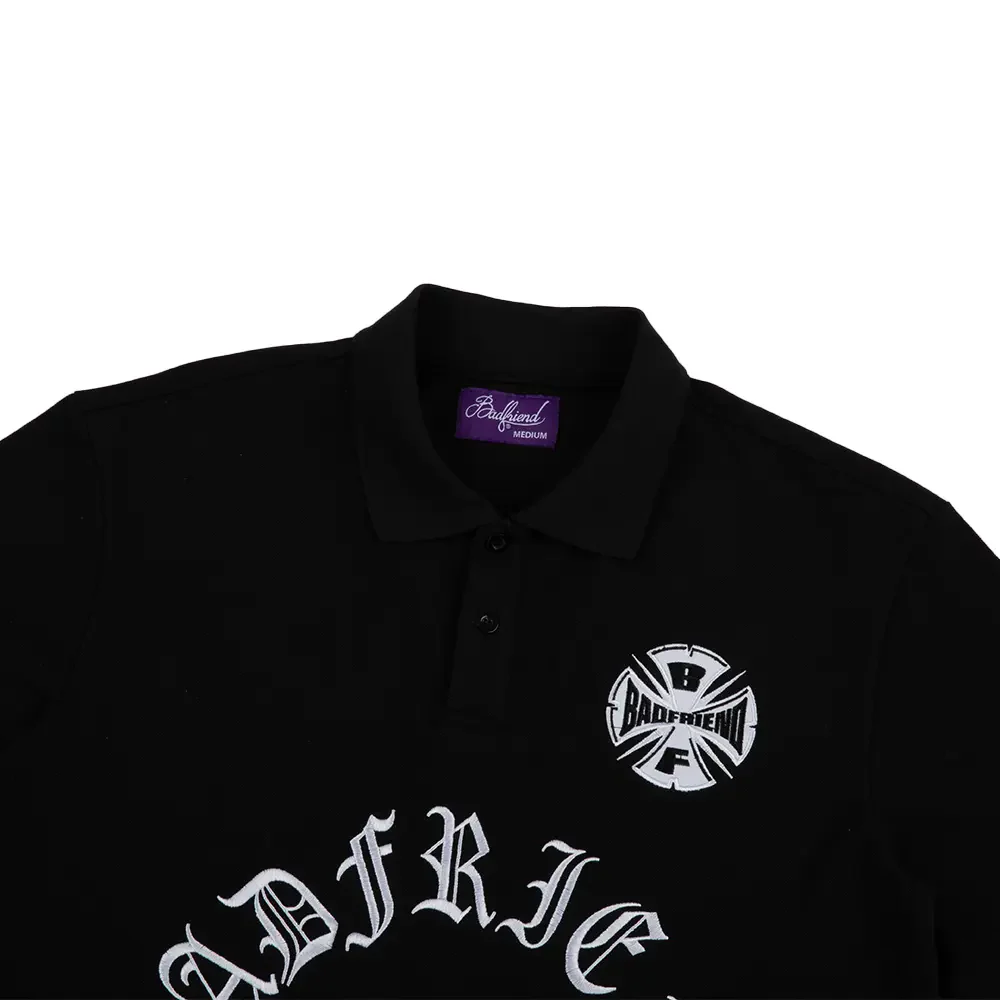 Best Out Embroidered Knit Polo 'Black' - Image 3