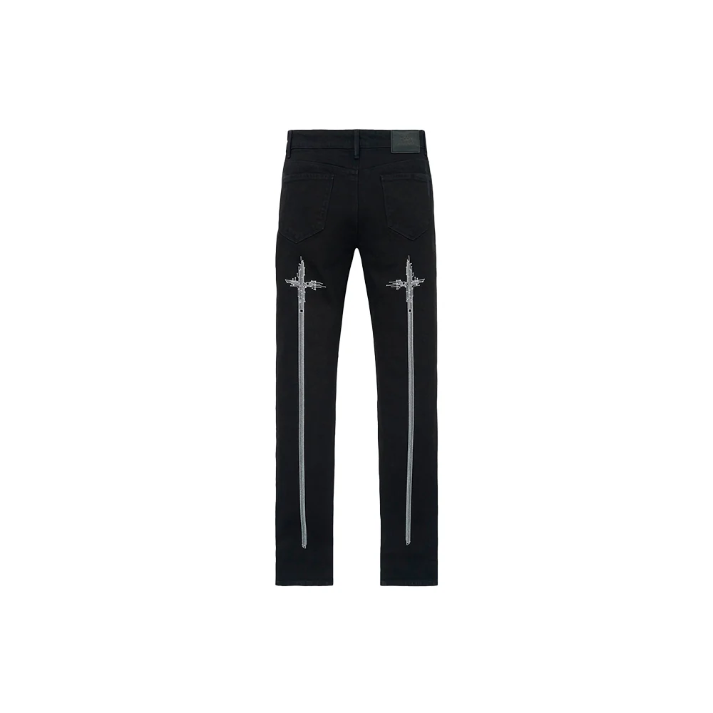 Bryant Skinny Jean 'Black Hologram Digital Cross' - Image 2