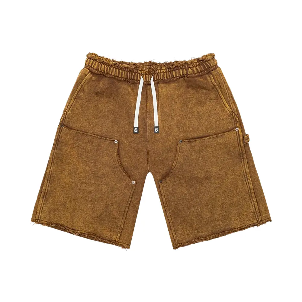 Carpenter Distressed Shorts 'Muddy Brown Wash'
