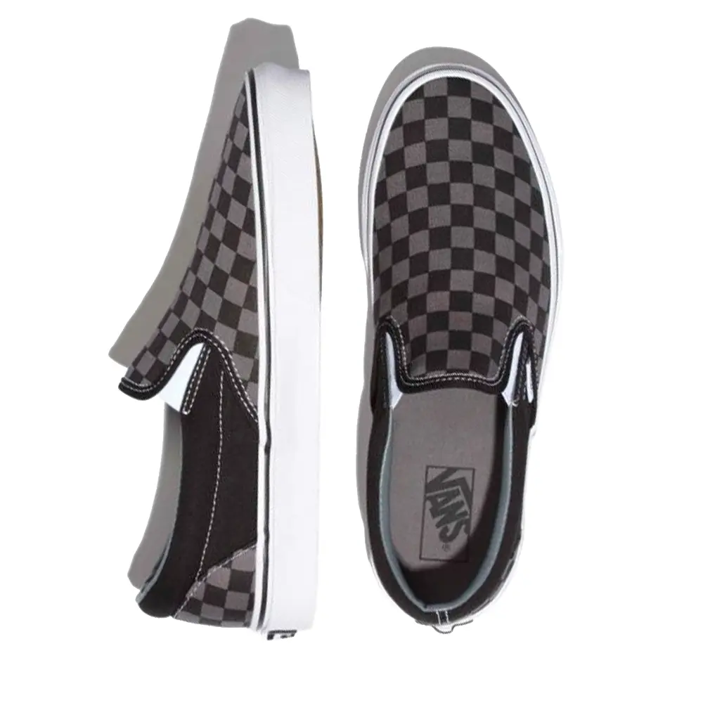 Classic Slip-On Checkerboard 'Black Pewter Grey' - Image 4