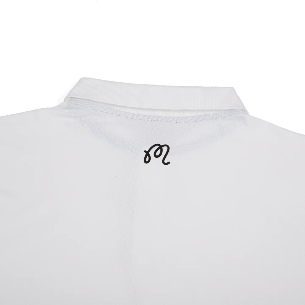 Evergreen Block Placket Polo 'White' - Image 4
