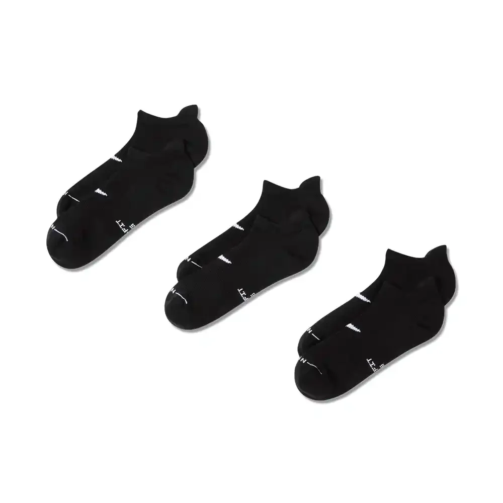 Everyday Elevated No-Show Socks (3 Pairs) 'Black' - Image 2
