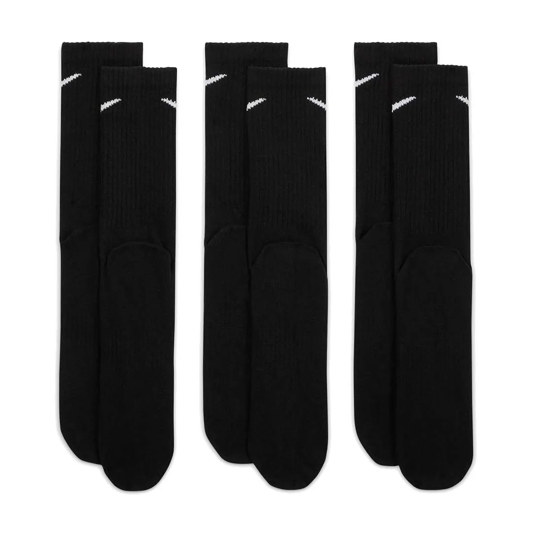 Everyday Lightweight Training Crew Socks (3 Pairs) 'Black' - Image 3