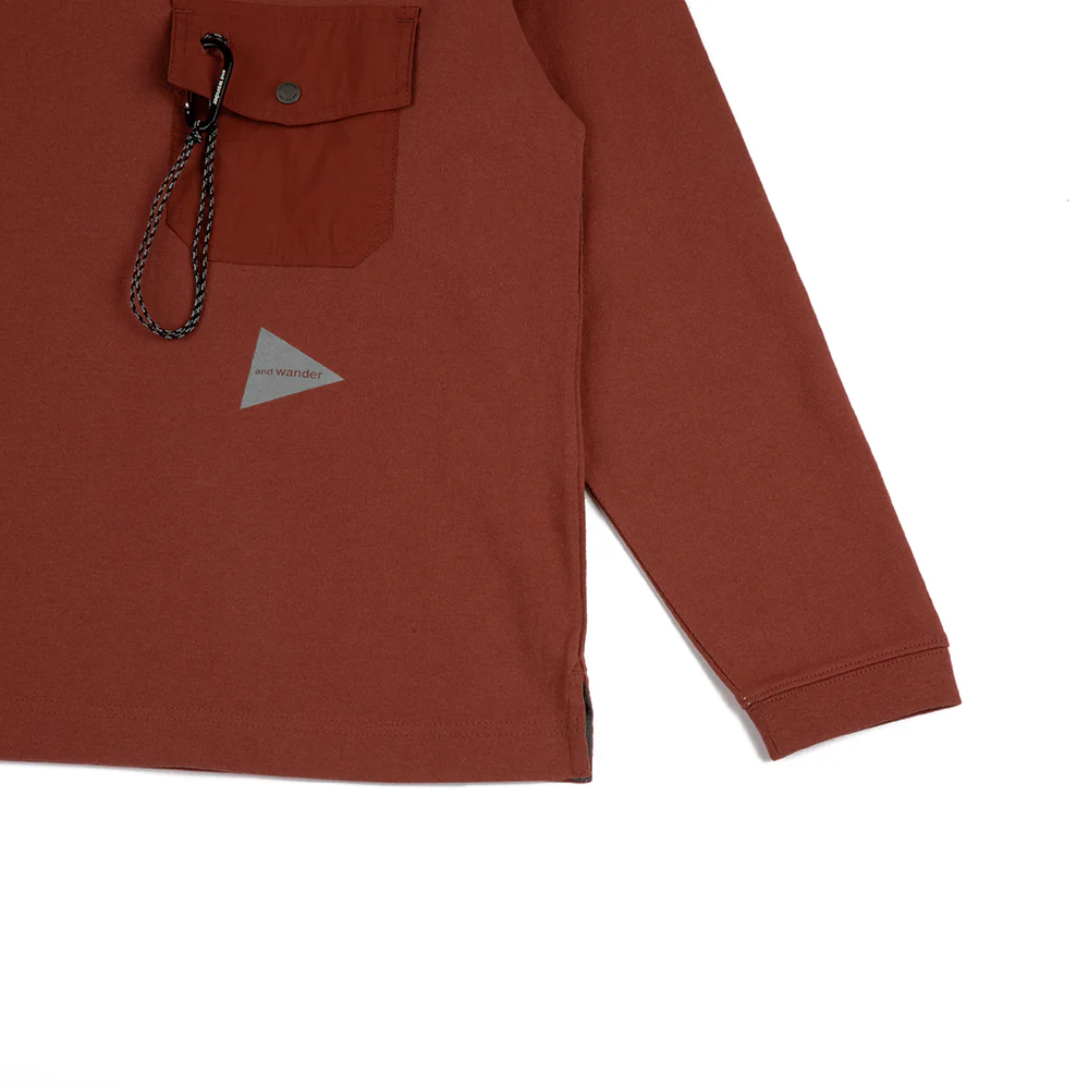Heavy Cotton Pocket LS Tee 'Red' - Image 5