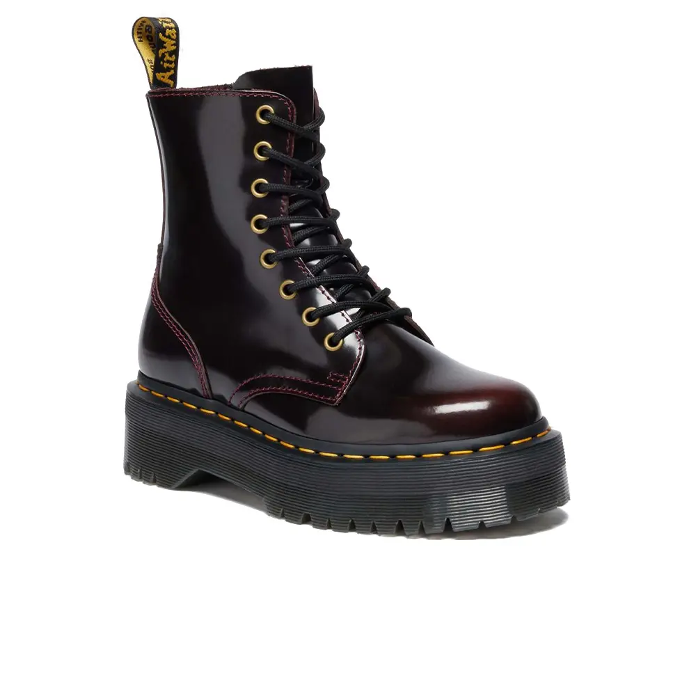 Jadon Arcadia Leather Platform Boots 'Cherry Red Arcadia' - Image 2