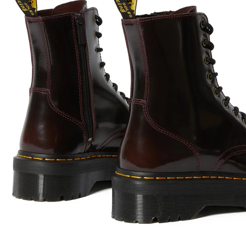 Jadon Arcadia Leather Platform Boots 'Cherry Red Arcadia' - Image 3