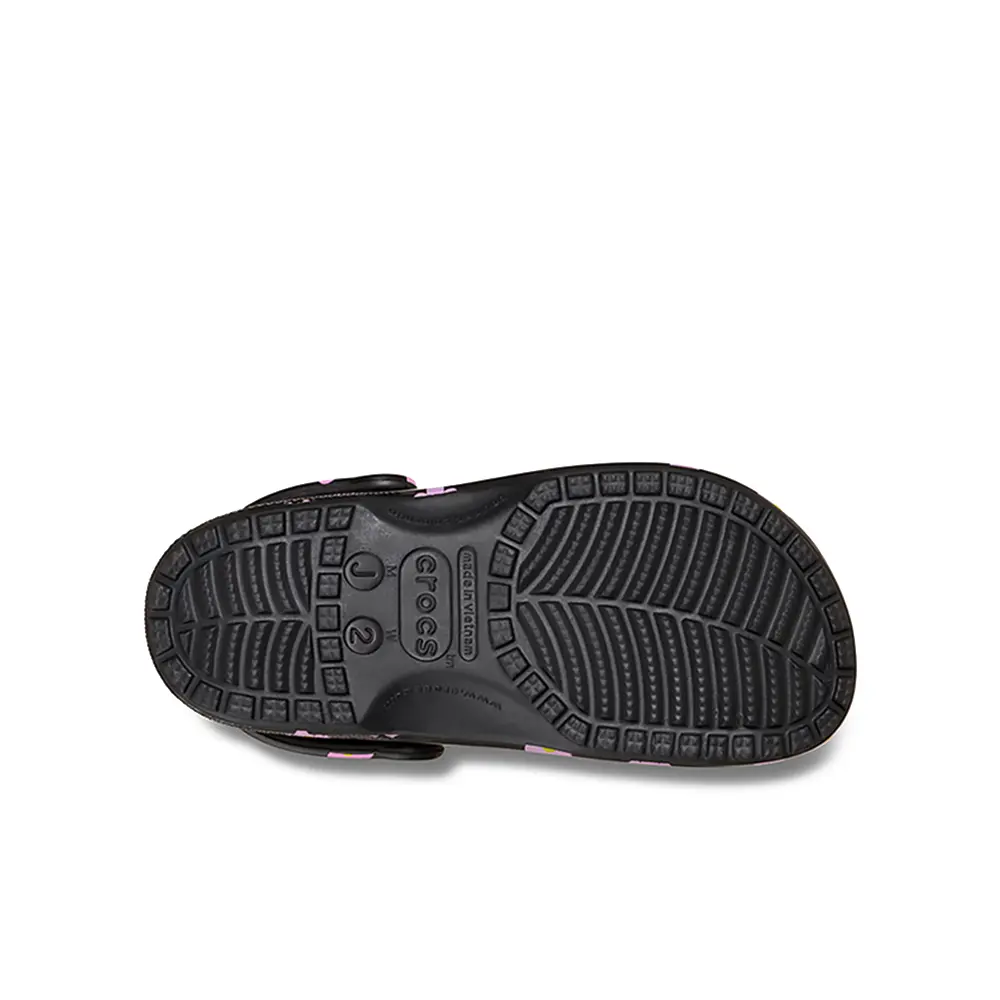Kids Classic Flower Clog 'Black' - Image 6