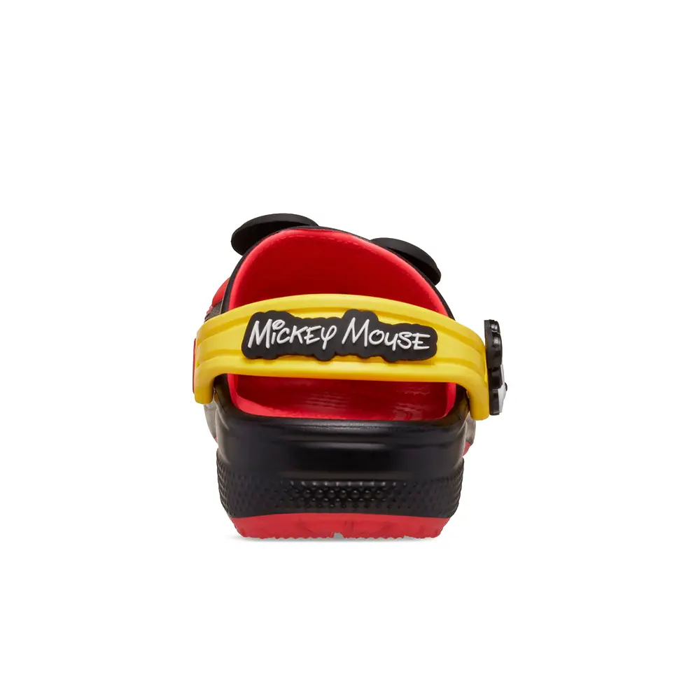 Kids Mickey Mouse Classic Clog 'Black Red' - Image 3