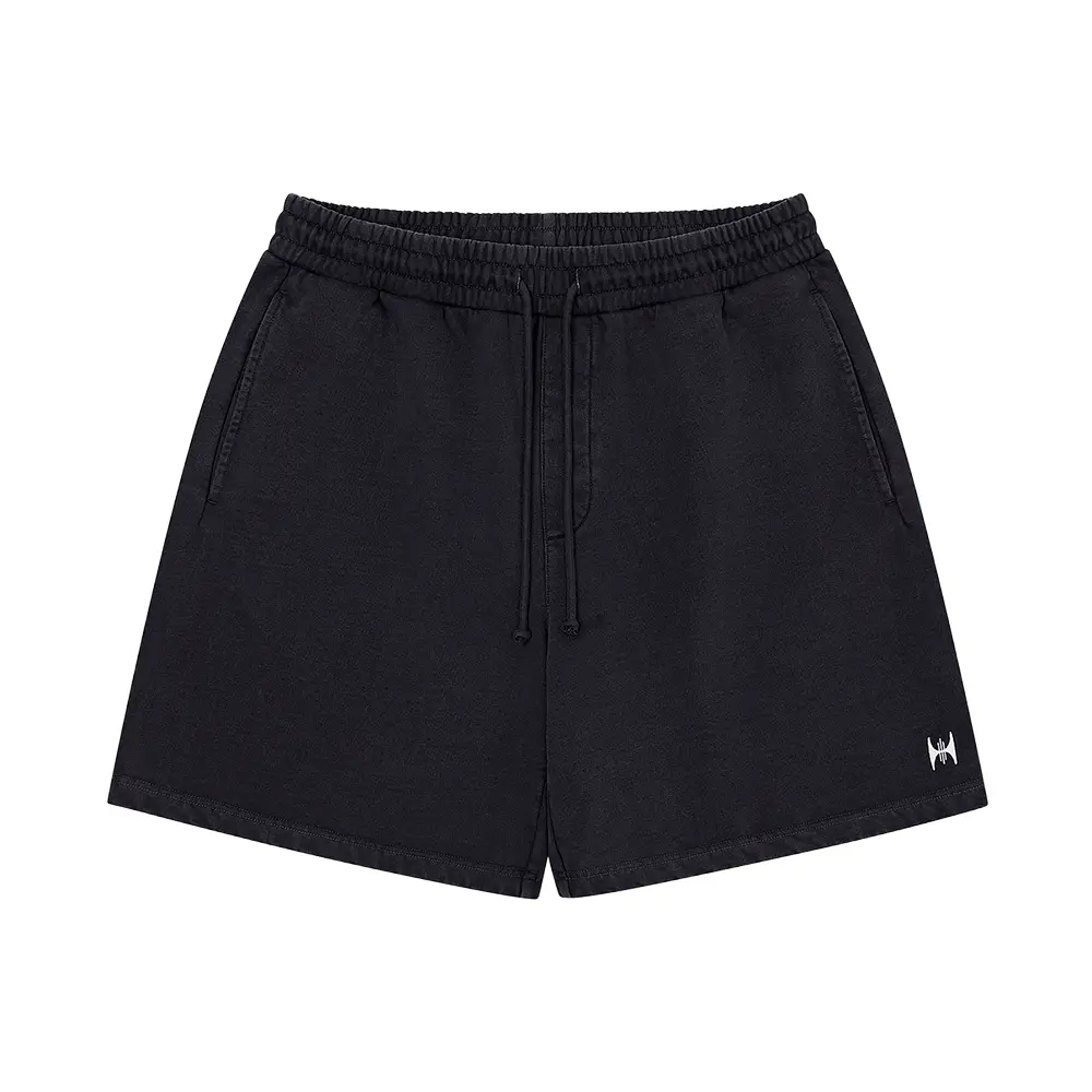 KRB Washed Embroidered Shorts 'Charcoal'