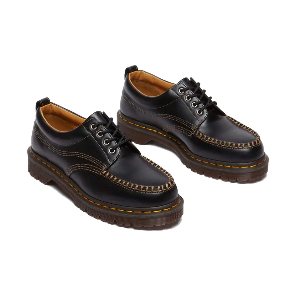 Lowell Leather Moc Toe Shoes 'Black' - Image 3
