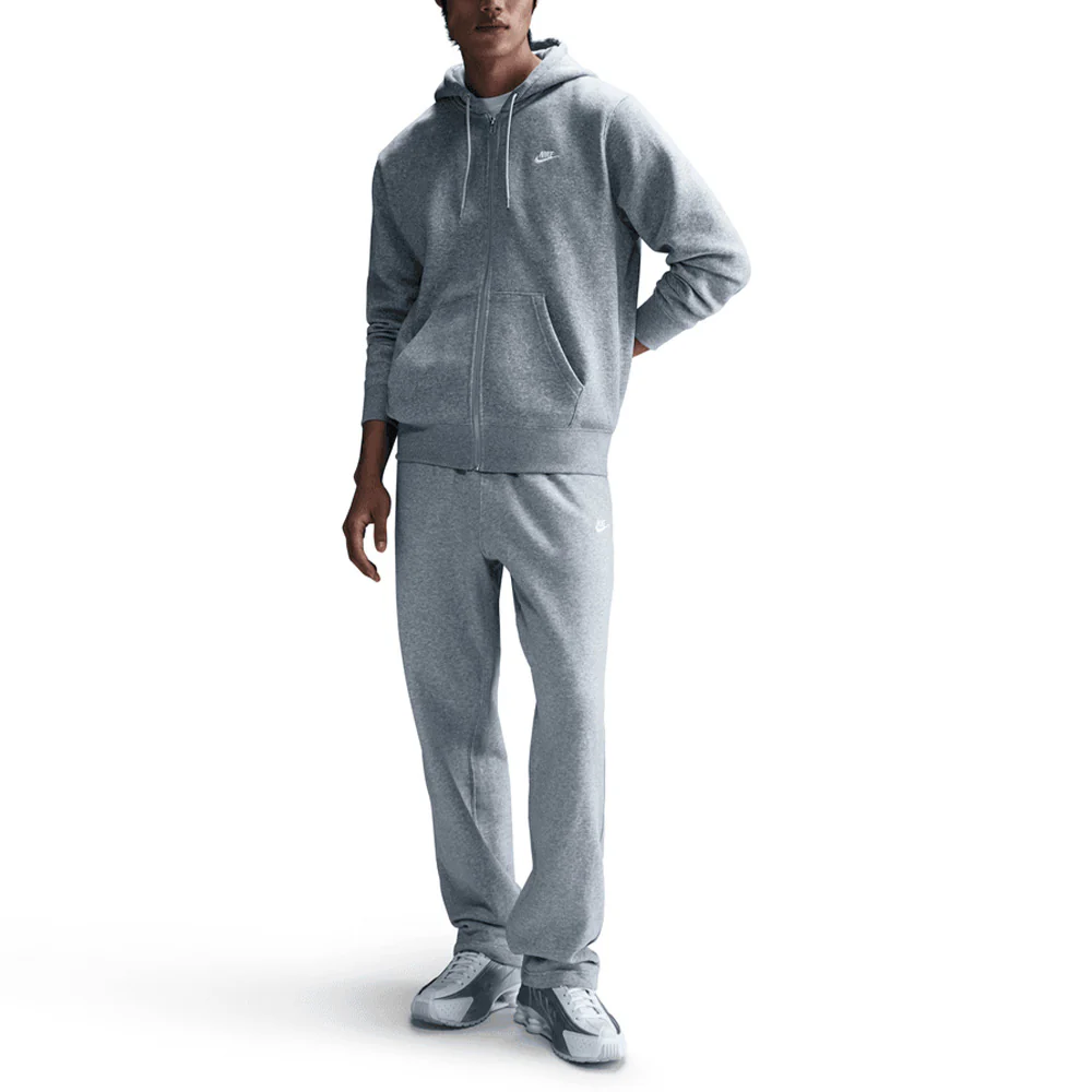 Nike Club Fleece FZ Hoodie 'Grey' - Image 5