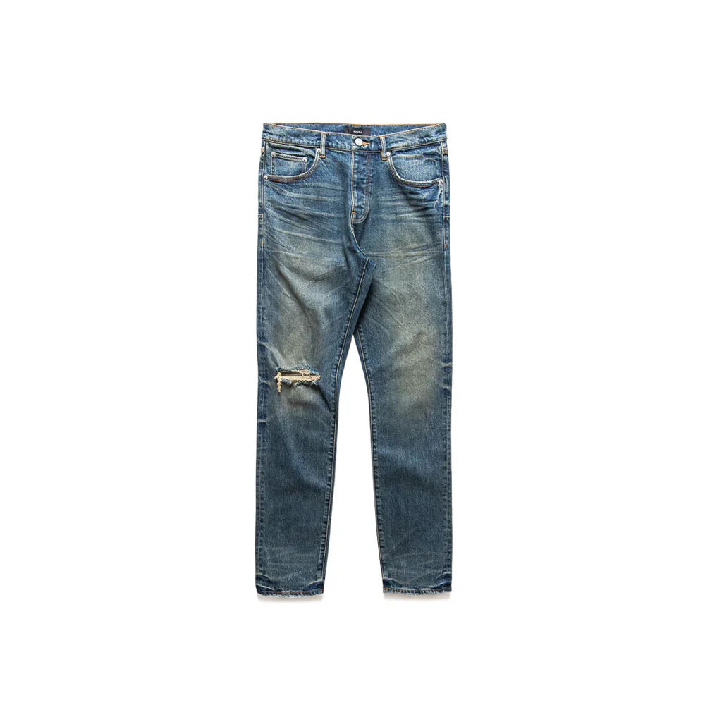 P005 Stratos Vintage Knee Slit Jean 'Dark Indigo'