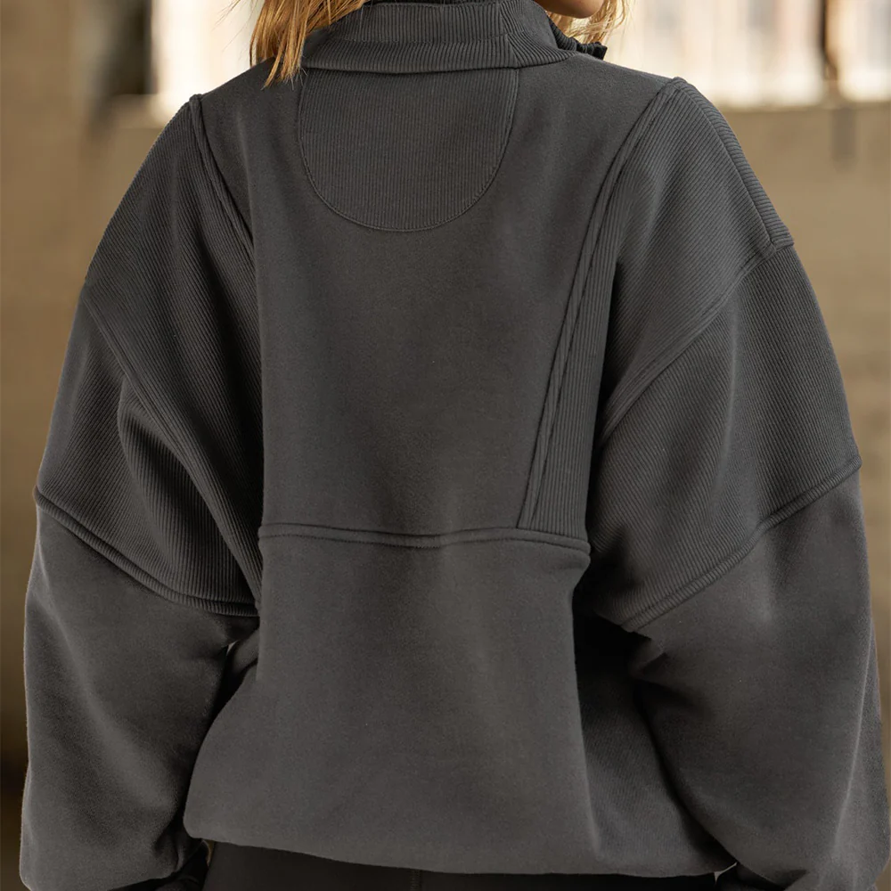 Retro Half Zip 'Charcoal Luxe French Terry' - Image 6