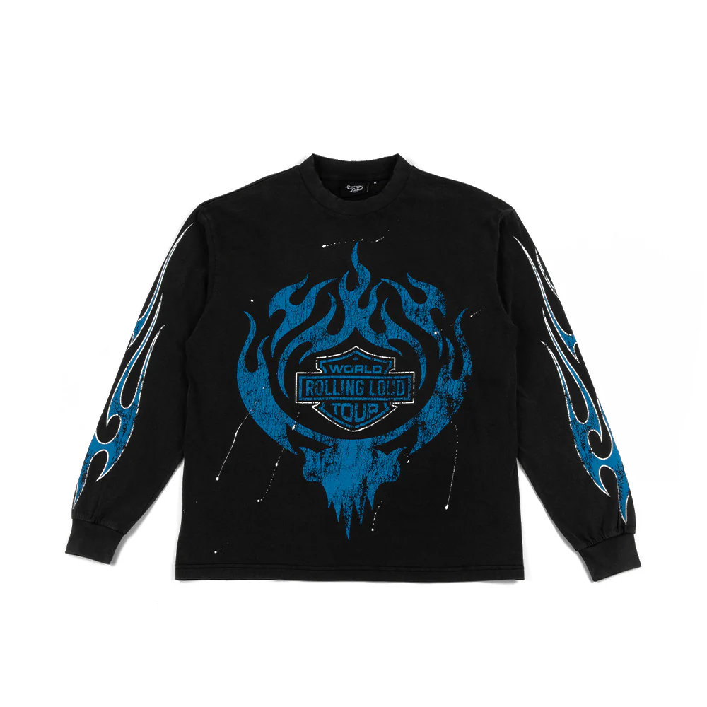 RL Moto Club Longsleeve 'Washed Black'