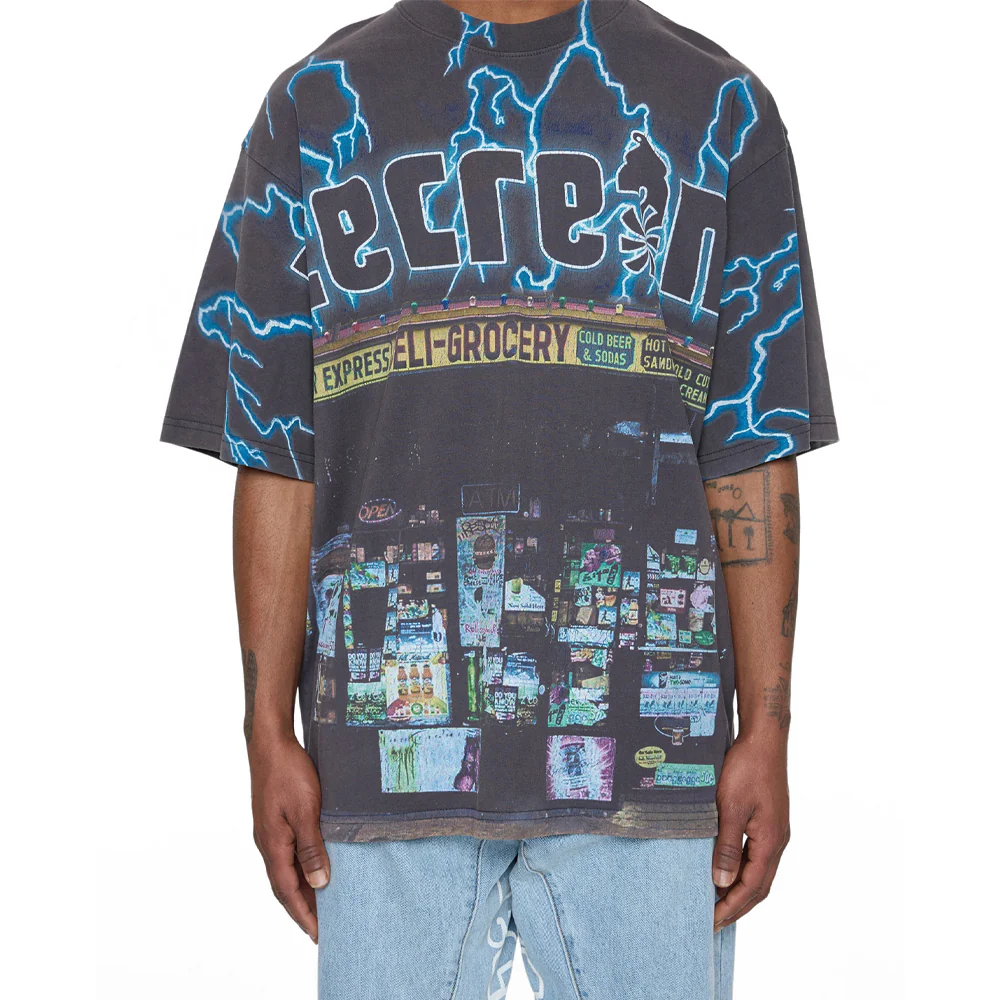 Static Oversized Tee 'Charcoal Art' - Image 2
