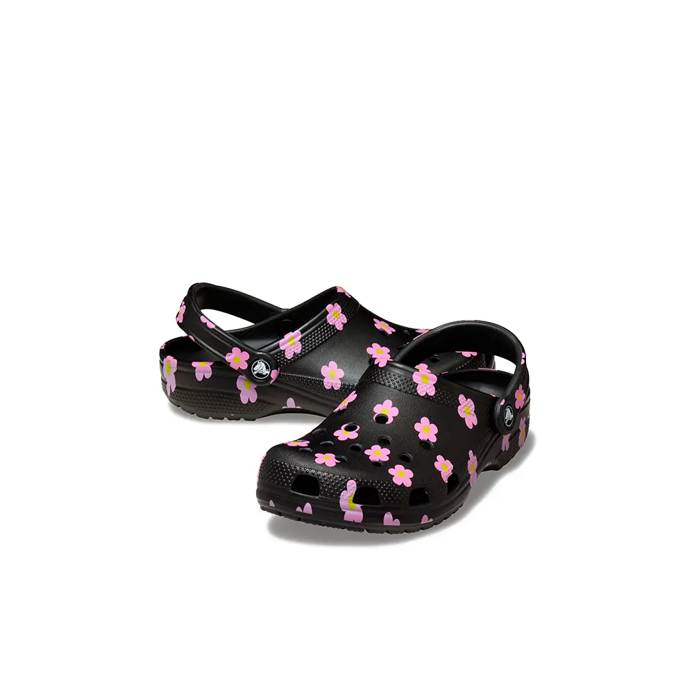 Toddler Classic Flower Clog 'Black' - Image 7