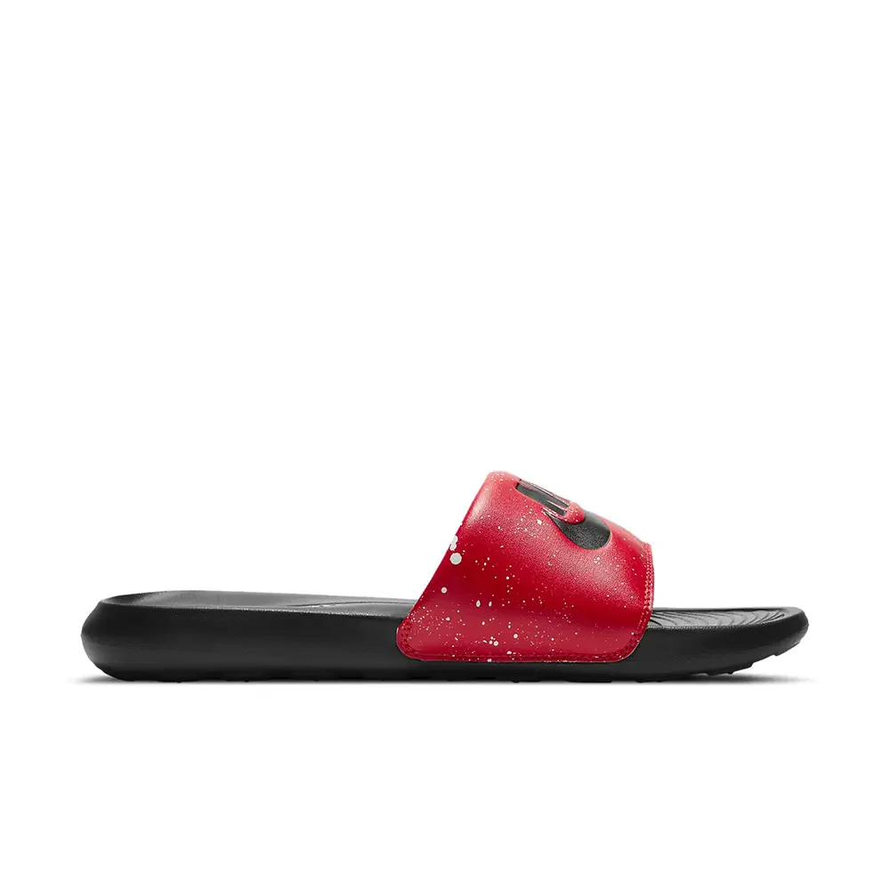 Victori One Printed Slide 'Paint Splatter - University Red'