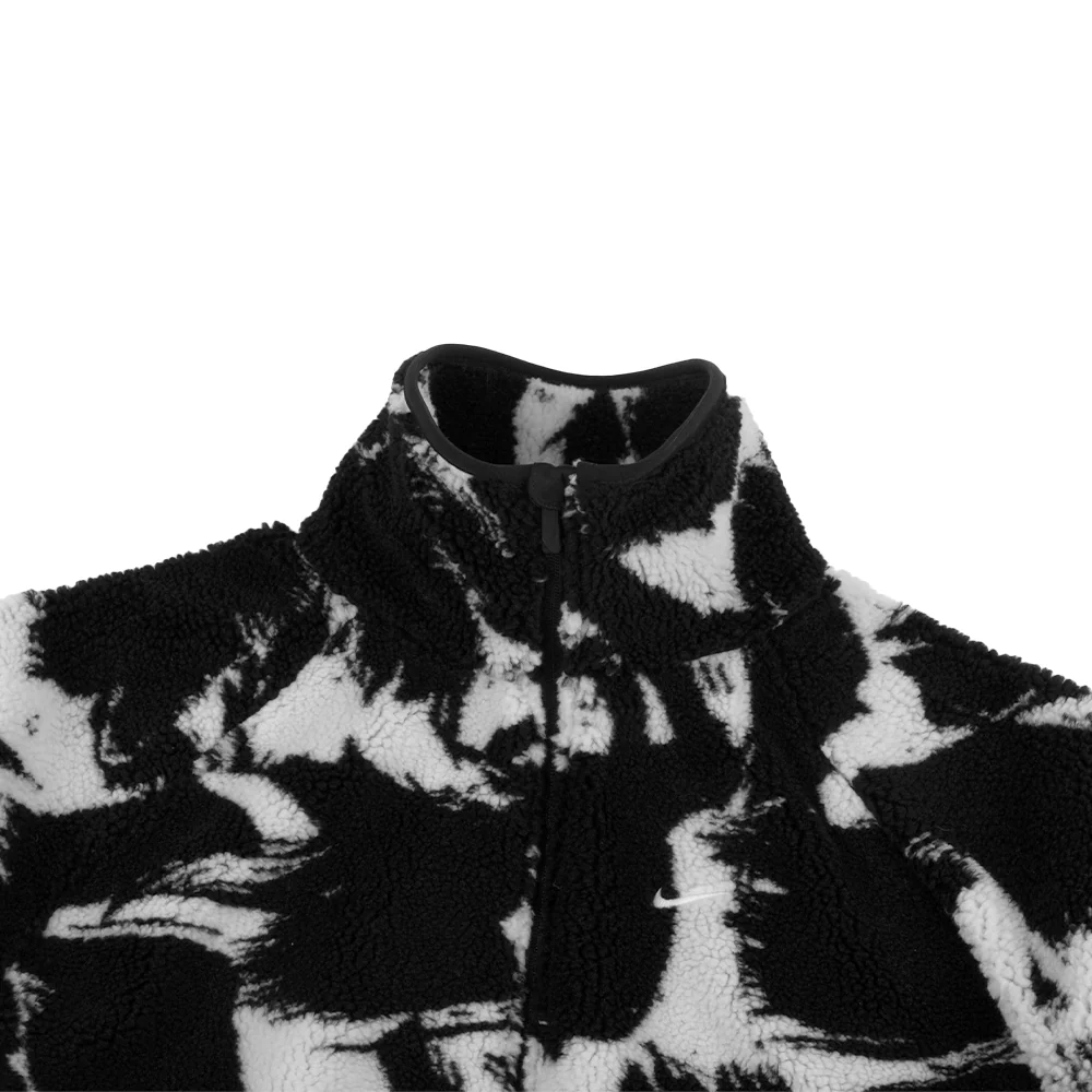 W NSW Oversized High-Pile Fleece Top 'Black White' - Image 3