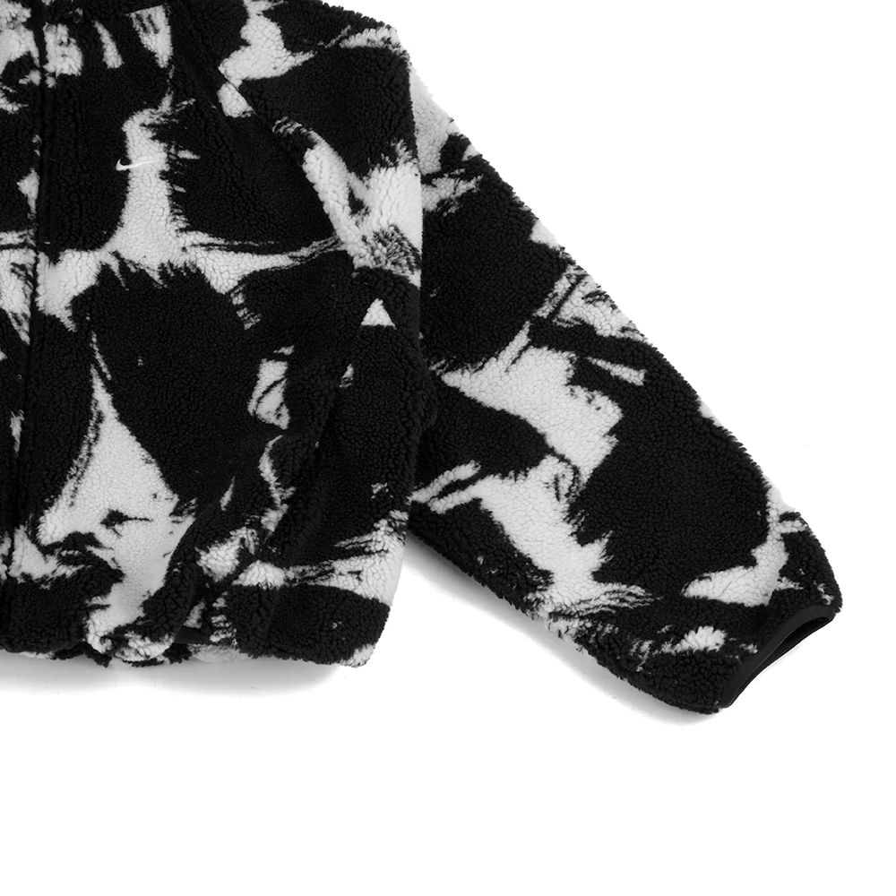 W NSW Oversized High-Pile Fleece Top 'Black White' - Image 4