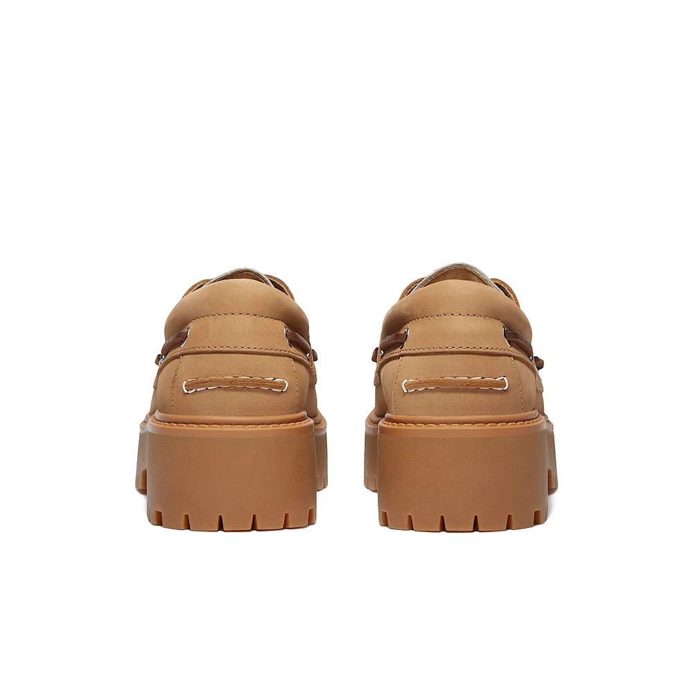 W Stone Street Platform Boat Shoe 'Leopard Print Beige Nubuck' - Image 4