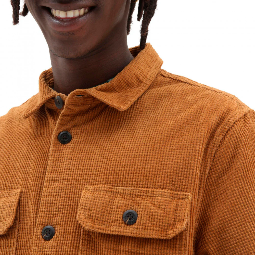 Waffle Corduroy Woven Shirt 'Brown' - Image 2