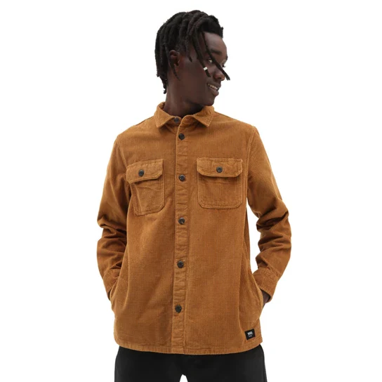 Waffle Corduroy Woven Shirt 'Brown' - Image 4